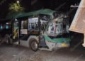 The bus serving route No. 46 collided with a truck parked on the road. there are wounded. Shamshyan.com