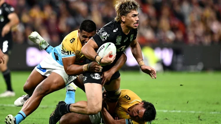 Brisbane Broncos vs Gold Coast Titans: Defending premiers suffer fifth-straight defeat after Keano Kini’s late heroics