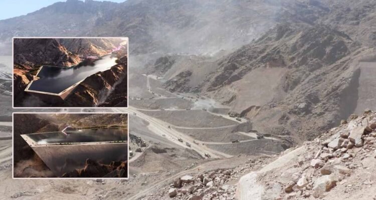 They will build a 2.8 kilometer lake in the mountains using 3 giant dams.