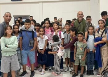 The arrival of the first groups of children from the Sahrawi community