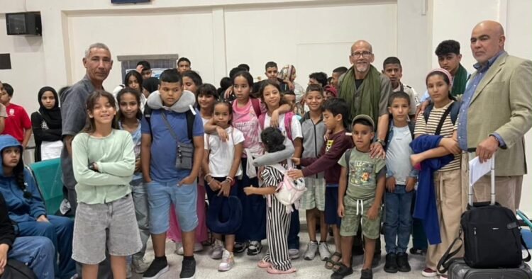 The arrival of the first groups of children from the Sahrawi community