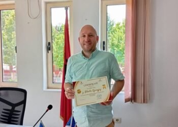 Nikola Gjurdjaj received recognition in Albania for his contribution to civil society