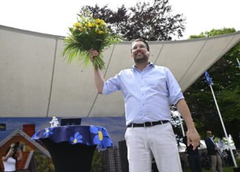 A man was wrestled down next to Jimmie Åkesson at Almedalen