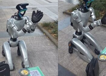 He knelt down on the street and begged: Humanoid robot begged because of ‘making a living’