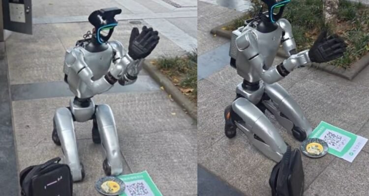 He knelt down on the street and begged: Humanoid robot begged because of ‘making a living’