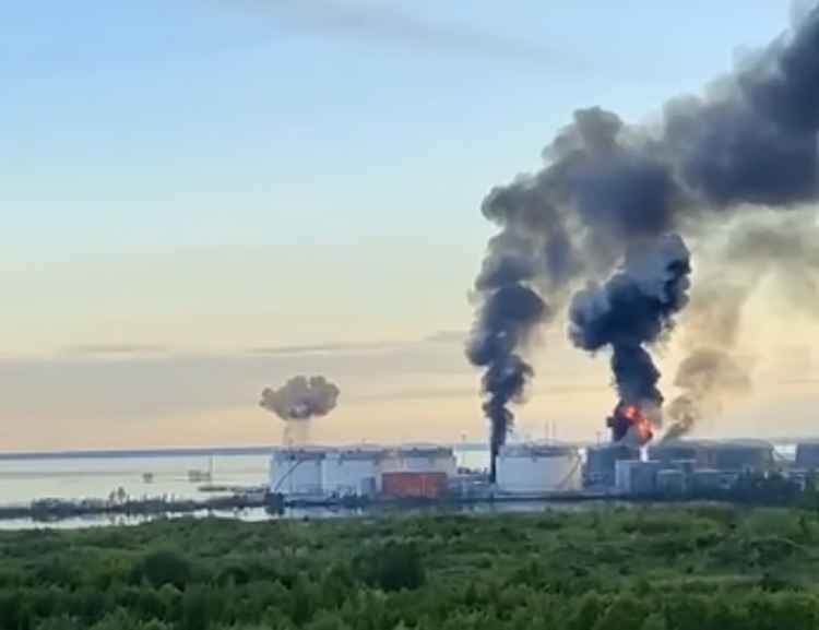 Ukraine claims drone attack on oil terminal in St. Petersburg