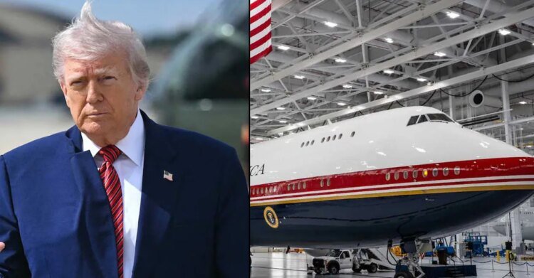 Trump’s new Air Force One, the luxury plane gifted to Qatar by changing history, is the US Air Force’s own – Malayala Manorama Online News | Donald Trump new Air Force One | VC 25B Bridge Boeing 747 8 | Qatar gifted Air Force One controversy Trump new presidential jet features | US Emoluments Clause Trump aircraft | Trump private jet livery Air Force One | Boeing 747 8 executive transport security | Qatar 400 million plane gift Trump | US Air Force presidential plane cost | Donald Trump | Air Force One | Aircraft presented by Qatar | Trump’s new plane | Malayalam Manorama news | US News | Washington News in Malayalam | Global Manorama