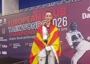 PHOTO | Bronze for the Macedonian taekwondo player Dusica Breslieva at the European Club Championship