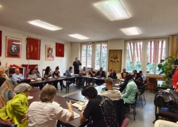 The Swiss Labor Party organizes a meeting on the Sahrawi labor track
