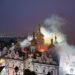 Famous Pechersk Lavra monastery in flames after attacks on Kyiv
