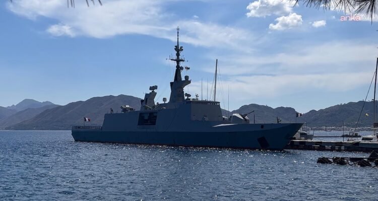 Giant Frigate with 151 crew anchored in that city