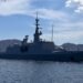 Giant Frigate with 151 crew anchored in that city