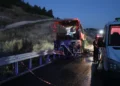 Turkey bus crash: Eight killed as vehicle catches fire in Denizli