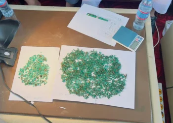 For the first time in Panjsher, green garnet precious stones were sold