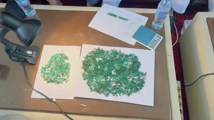 For the first time in Panjsher, green garnet precious stones were sold