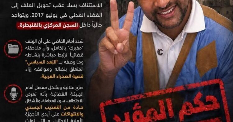 The Association for the Protection of Sahrawi Prisoners raises the alarm regarding the situation of prisoner Mohamed Al-Bashir Boutenkiza