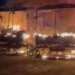 Four buses caught fire in a warehouse of the Tala Pando company