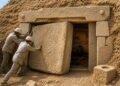 It remained sealed for 2,600 years: An intact burial chamber was found behind a giant stone block