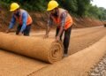 They started laying coconut shells under the roads