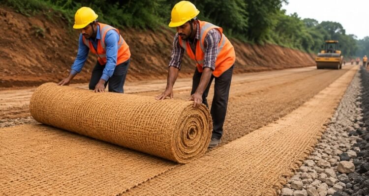 They started laying coconut shells under the roads