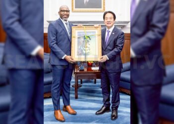 Kenton Chance presents Letter of Credence as SVG’s Ambassador to Taiwan