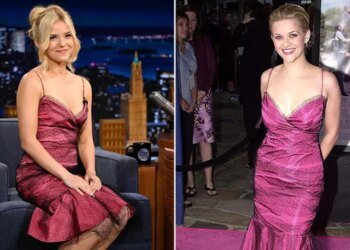 Lexi Minetree pays tribute to Reese Witherspoon by wearing her same pink dress from 2001