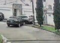 What caused a woman to crash into 11 vehicles in Lomas del Guijarro?