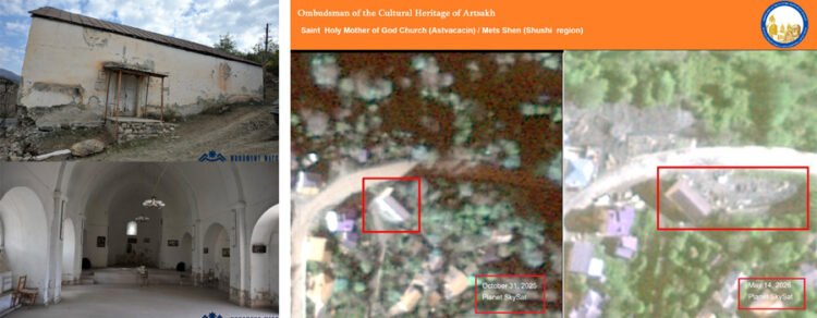 The Holy Astsvatsatsin Church of Mets Shen village of Shushi region is under the threat of possible destruction. warns Hovik Avanesov