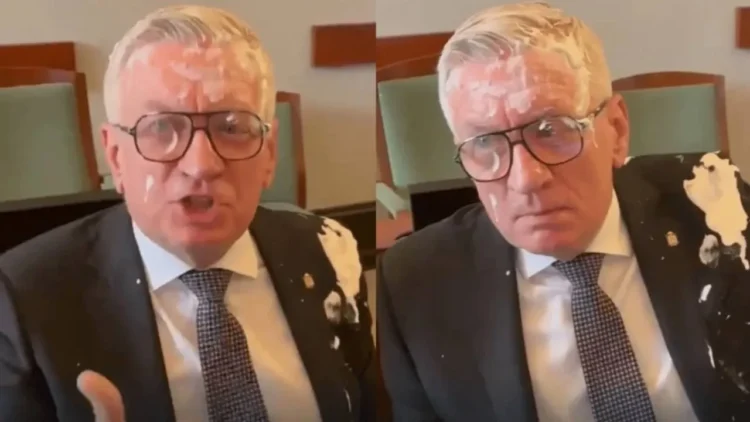 Lisiewicz: Absurd Repression Over a Cake Thrown at Jaśkowiak! Ban on Approaching… City Hall