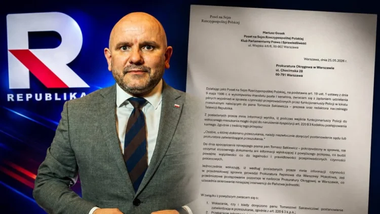 “Why were the documents not delivered?” Gosek questions the police operation at Tomasz Sakiewicz’s home