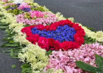 Floral carpets for Corpus Christi. This tradition has been inscribed on the UNESCO heritage list