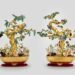 Jeweled floral pots of auspicious blossoms recreated