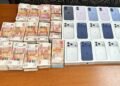 An airport employee tried to take out a package containing 14 million Russian rubles and 30 mobile phones through the official checkpoint.