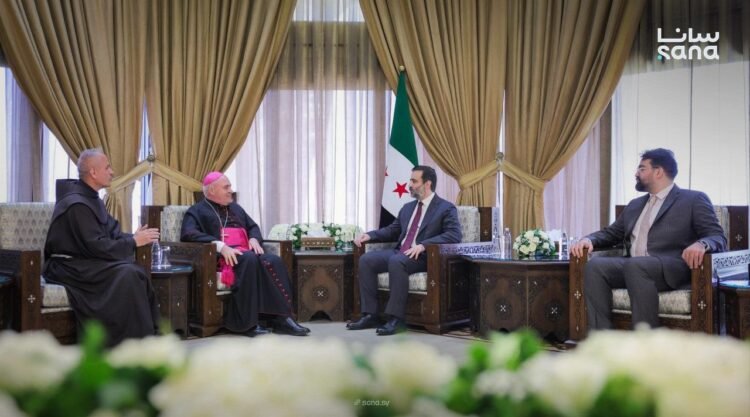 Al-Shaibani receives Vatican Ambassador in Damascus