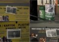 FOTOLAJM/ “Politics in the trash can” – Protesters put the photos of Rama, Balluk, Berisha and Balla in the trash cans