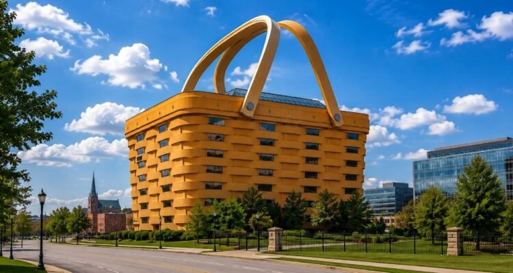They built a giant ‘basket’ 7 stories high in the middle of the city