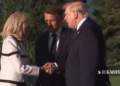 Trump’s awkward 13-second handshake with Brigitte Macron (video)
