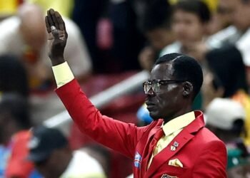 Who is the man standing still for entire World Cup matches?