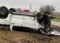 Four people died in a head-on collision between a truck and a car