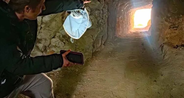 Workers found a 50-meter tunnel hidden in rubble while building a new settlement