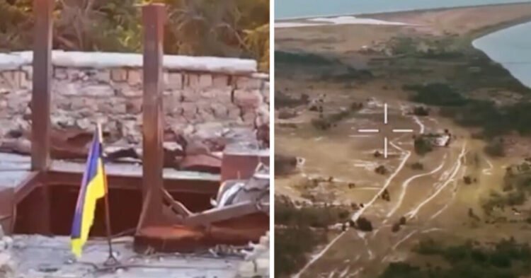 Ukrainian soldiers raised the flag on the Kinburn spit: this causes problems for the Russians