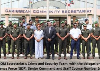 CARICOM Secretariat hosts Guyana Defence Force Senior officers for eecurity Engagement