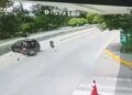 Video of the moment when a motorcycle crashes into a truck in front of the UTH