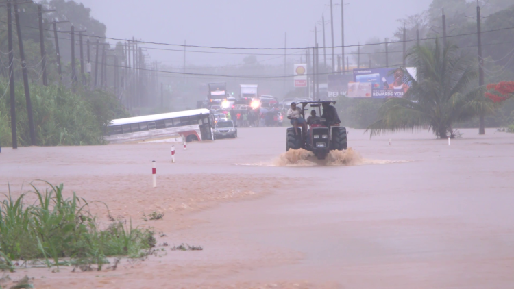 Flash Floods Turn Roads to Rivers, Sweep Bus Off Highway