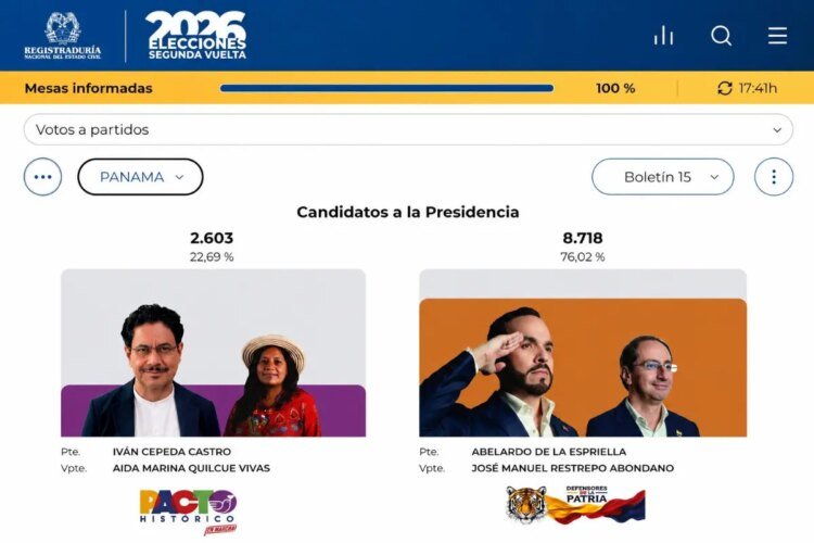Colombians in Panama support De la Espriella in the second presidential round