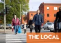 Is it illegal in Denmark for pedestrians to cross on a red light?
