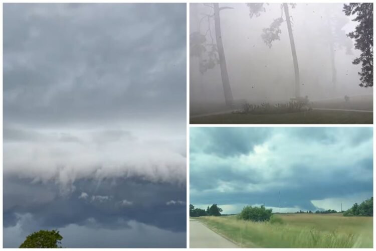 Lithuanians share impressive images of storm clouds: in some places it has completely darkened