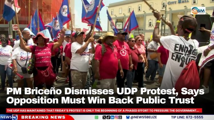 PM Briceno Dismisses UDP Protest, Says Opposition Must Win Back Public Trust