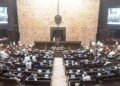 Ruling NDA, INDIA bloc MPs face off with opposing protests within Parliament House complex