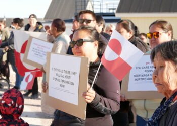 A third of Ittoqqortoormiit’s inhabitants participated in the demonstration